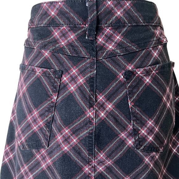 SO Black & Pink Plaid Zip-Front Mini Skirt – Size 17 (33W) - Picture 4 of 8